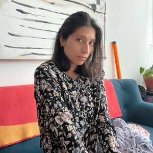 Urban Outfitters Long Sleeve Floral Crop Top